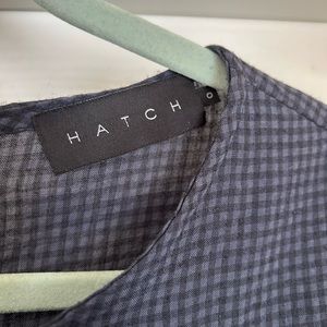 Hatch Maternity Demi Top Navy Gingham
